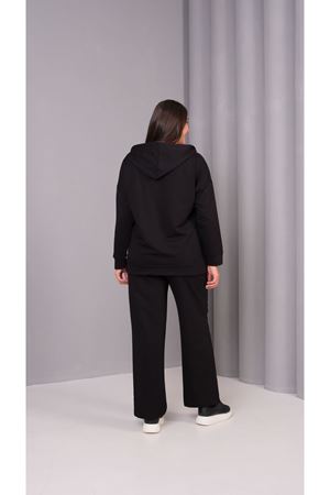 RENKTE BÜYÜK BEDEN TAŞLI FERMUARLI EŞOFMAN TAKIMI