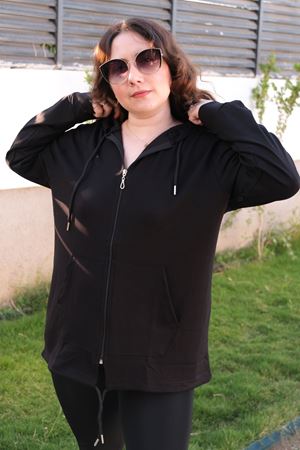 RENKTE BÜYÜK BEDEN İKİ İPLİK CEPLİ CEKET & HIRKA