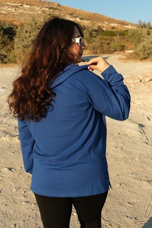 RENKTE BÜYÜK BEDEN LACİVERT CEKET