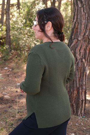 RENKTE BÜYÜK BEDEN ESNEK HAKİ TRİKO