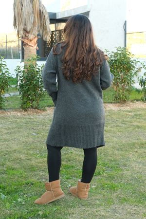 RENKTE KALIN ANTRASİT HIRKA & CEKET