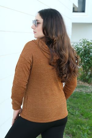 RENKTE DÜĞMELİ KAPŞONLU TABA TRİKO HIRKA