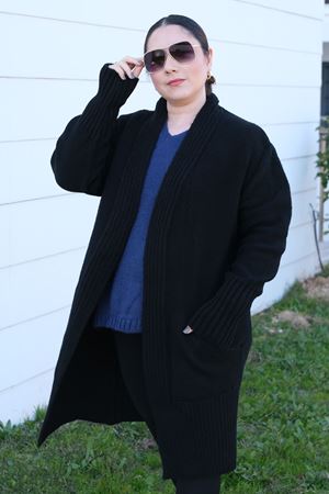 RENKTE KALIN SİYAH HIRKA & CEKET