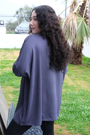 RENKTE CEPLİ KİLO GİZLEYEN BÜYÜK BEDEN FÜME BLUZ&TUNİK