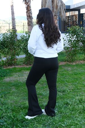 RENKTE İSPANYOL PAÇA SİYAH TOPARLAYICI TAYT