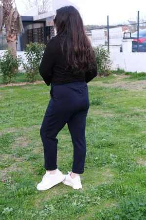 RENKTE DUBLE PAÇA CEPLİ LACİVERT ESNEK PANTOLON