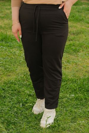 RENKTE BÜYÜK BEDEN SİYAH DUBLE PAÇA ALT