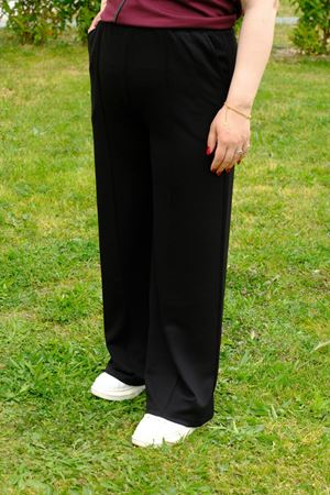 RENKTE ÇIMALI BOL PAÇA BATTAL BEDEN SİYAH MODAL ALT