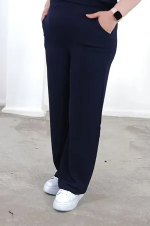 RENKTE BÜYÜK BEDEN AYROBİN LACİVERT TAKIM