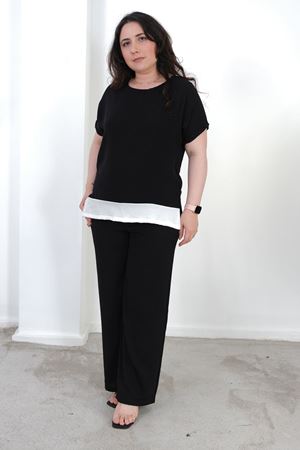 RENKTE BÜYÜK BEDEN AYROBİN SİYAH TAKIM