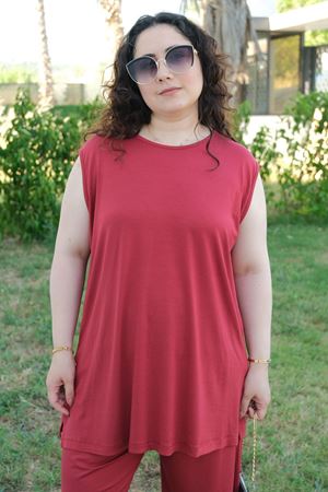 RENKTE ÖZEL ÜRETİM PAMUKLU PENYE BORDO KAPRİLİ TAKIM