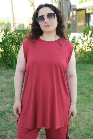 RENKTE ÖZEL ÜRETİM PAMUKLU PENYE BORDO KAPRİLİ TAKIM