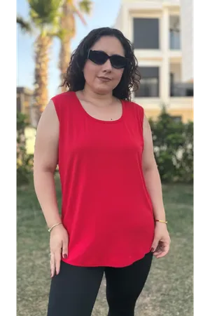 RENKTE ÖZEL ÜRETİM BÜYÜK BEDEN KIRMIZI KALIN ASKILI ATLET