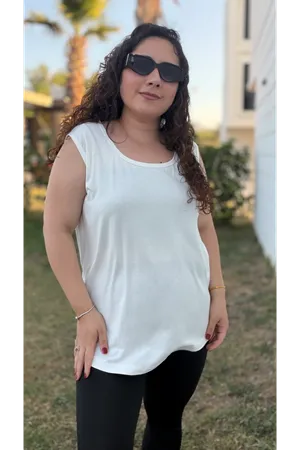 RENKTE ÖZEL ÜRETİM BÜYÜK BEDEN BEYAZ KALIN ASKILI ATLET