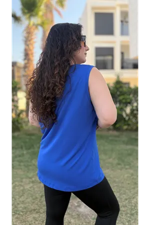 RENKTE ÖZEL ÜRETİM BÜYÜK BEDEN SAKS KALIN ASKILI ATLET