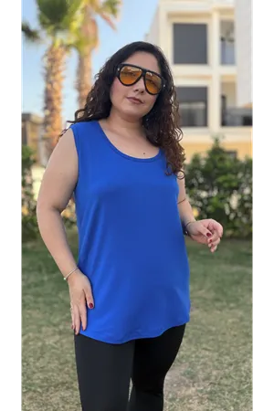 RENKTE ÖZEL ÜRETİM BÜYÜK BEDEN SAKS KALIN ASKILI ATLET