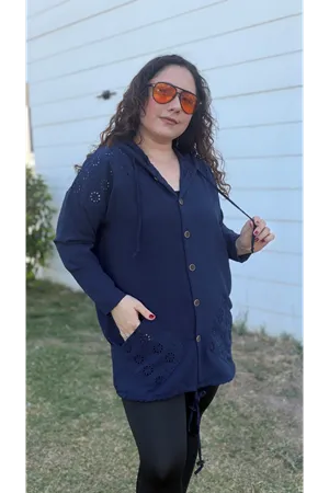 RENKTE BÜYÜK BEDEN FİSTOLU LACİVERT GÖMLEK CEKET