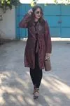 RENKTE BÜYÜK BEDEN YILAN DESENLİ PUL CEPLİ KUŞAKLI TABA GÖMLEK CEKET