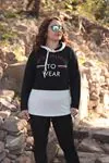 RENKTE BÜYÜK BEDEN KAPŞONLU NOTHİNG SİYAH SWEAT