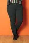 RENKTE BÜYÜK BEDEN KAŞKORSE YEŞİL PANTOLON