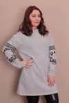 RENKTE BÜYÜK BEDEN ORİJİNAL MARKA GRİ TUNİK
