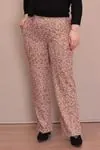 RENKTE BÜYÜK BEDEN DESENLİ ŞAL PAÇA PANTOLON