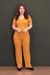 RENKTE BÜYÜK BEDEN HARDAL SARI KAŞKORSE TAKIM