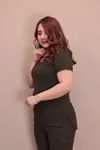 RENKTE V YAKA HAKİ YEŞİL T-SHİRT