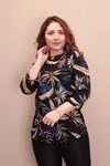 RENKTE DİRSEK KOL DESENLİ BLUZ