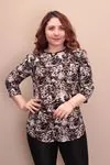 RENKTE DİRSEK KOL DESENLİ BLUZ