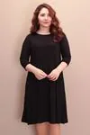 RENKTE DİRSEK KOL SİYAH ELBİSE
