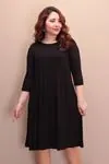 RENKTE DİRSEK KOL SİYAH ELBİSE
