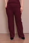 RENKTE ŞAL PAÇA BORDO PANTOLON