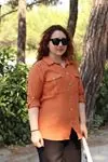 RENKTE CEPLİ TABA KETEN GÖMLEK&BLUZ