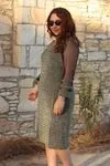 RENKTE TÜL DETAY SİMLİ ABİYE ELBİSE