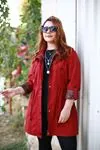 RENKTE LEOPAR DETAYLI BORDO CEKET