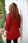 RENKTE LEOPAR DETAYLI BORDO CEKET