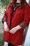RENKTE LEOPAR DETAYLI BORDO CEKET