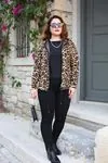 RENKTE KAPAKLI CEPLİ FERMUARLI LEOPAR SWEAT&CEKET