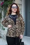 RENKTE KAPAKLI CEPLİ FERMUARLI LEOPAR SWEAT&CEKET