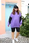 RENKTE OVERSİZE MOR SWEAT