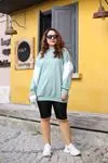 RENKTE OVERSİZE MİNT SWEAT