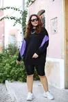 RENKTE OVERSİZE SİYAH SWEAT