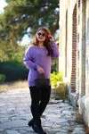 RENKTE KAYIK YAKA LİLA BLUZ