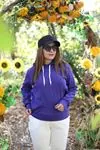 RENKTE ÇELİK KUMAŞ FİTİLLİ MOR SWEAT