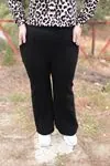 RENKTE İSPANYOL PAÇA ÇİMALİ ÇELİK SİYAH PANTOLON