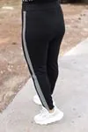 RENKTE YANI PETEK DESENLİ SİYAH ÇELİK TAYT