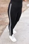 RENKTE YANI PETEK DESENLİ SİYAH ÇELİK TAYT