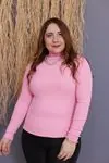 RENKTE BALIKÇI YAKA FİTİLLİ PEMBE BLUZ&BODY