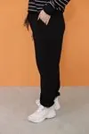 RENKTE BAĞCIKLI SİYAH ALT EŞOFMAN